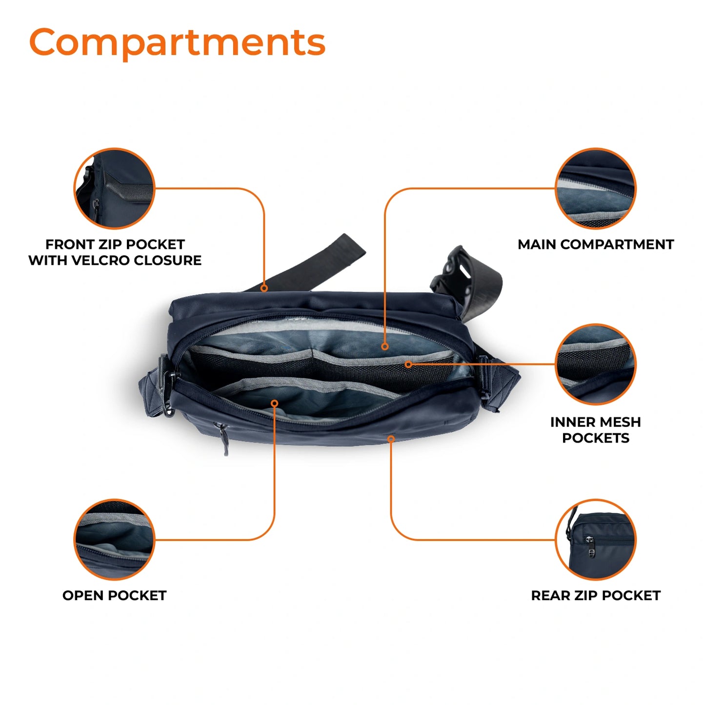 Cross Body Sling Bag For Men & Women