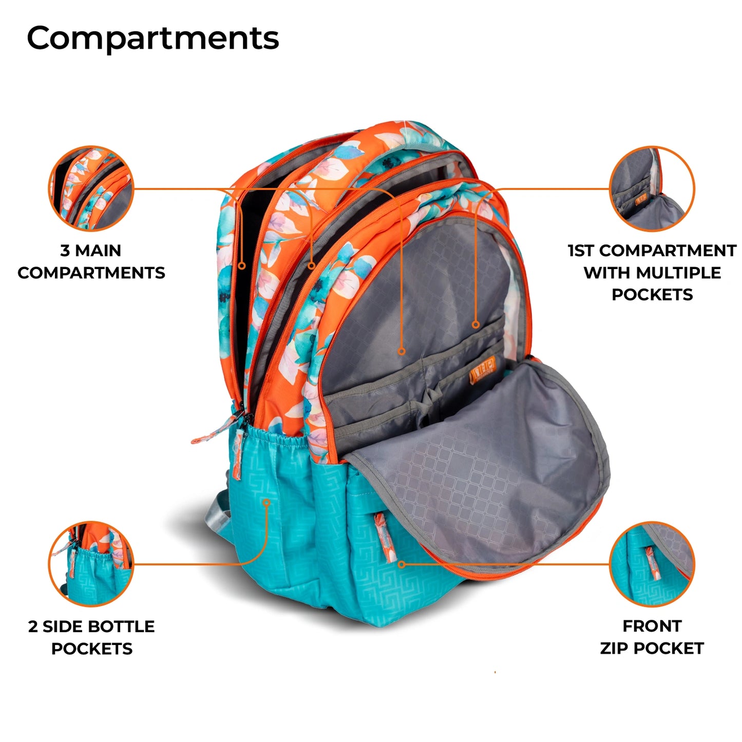 School Backpack 18"in | Age 8–11 | Grade III, IV, V, VI | 33.8L | Arbor