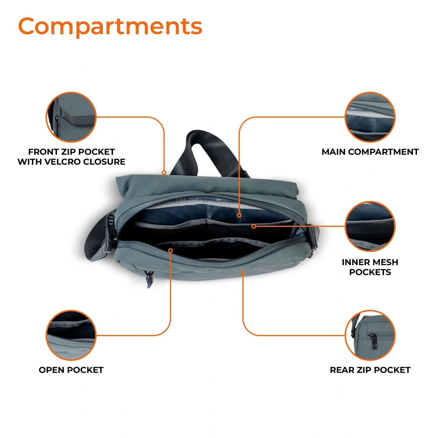 Cross Body Sling Bag For Men & Women