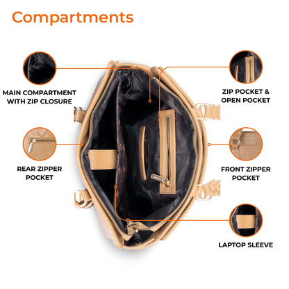 Laptop Tote Bag – Work & College Bag with Padded Laptop Compartment