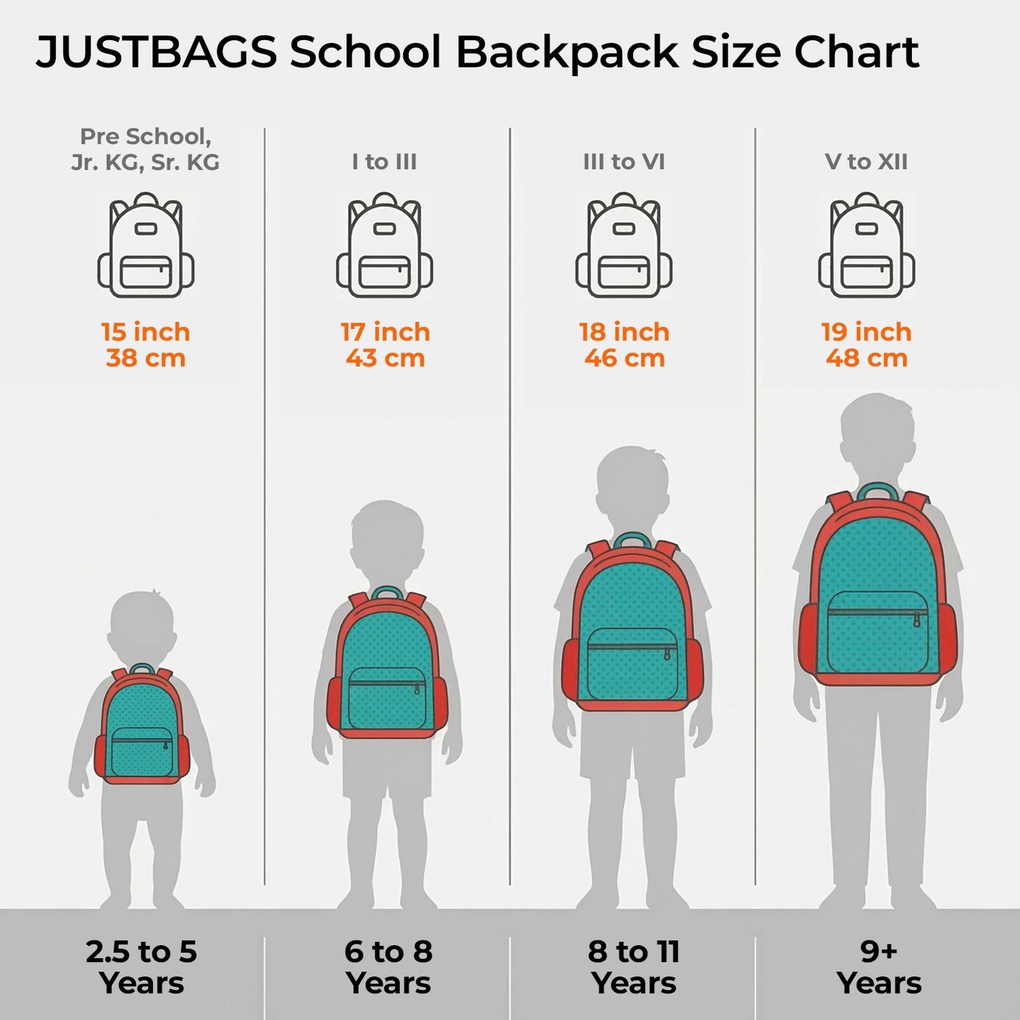 School Backpack 17"in | Age 6–8 | Grade I,II,III | 24.5L | Artzy