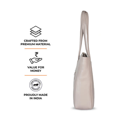 Laptop Tote Bag (Elara Soft Tote) – Work & College Bag with Padded Laptop Compartment