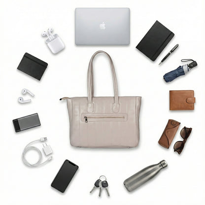 Laptop Tote Bag (Elara Soft Tote) – Work & College Bag with Padded Laptop Compartment