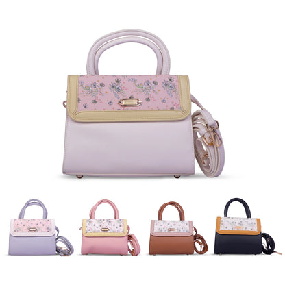 Aimleey Fleuré  – Dual Tone Handbag with Sling Strap