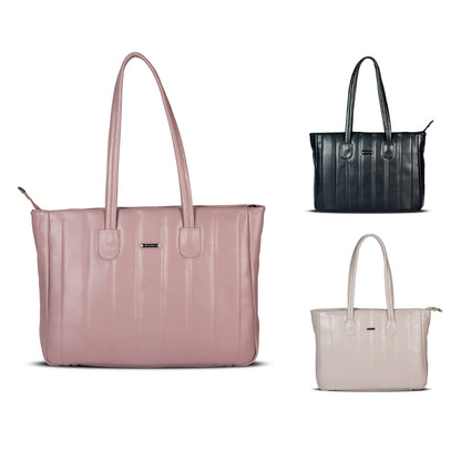 Laptop Tote Bag (Elara Soft Tote) – Work & College Bag with Padded Laptop Compartment