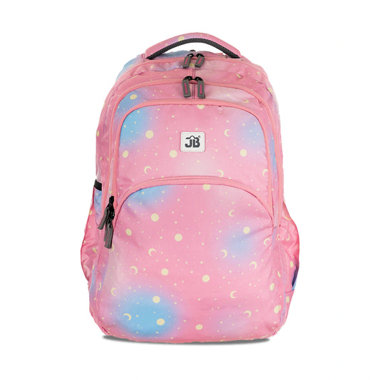 JB Printed (19inch)(47cm) Backpack(4zip) – Stylish & Spacious for School & College