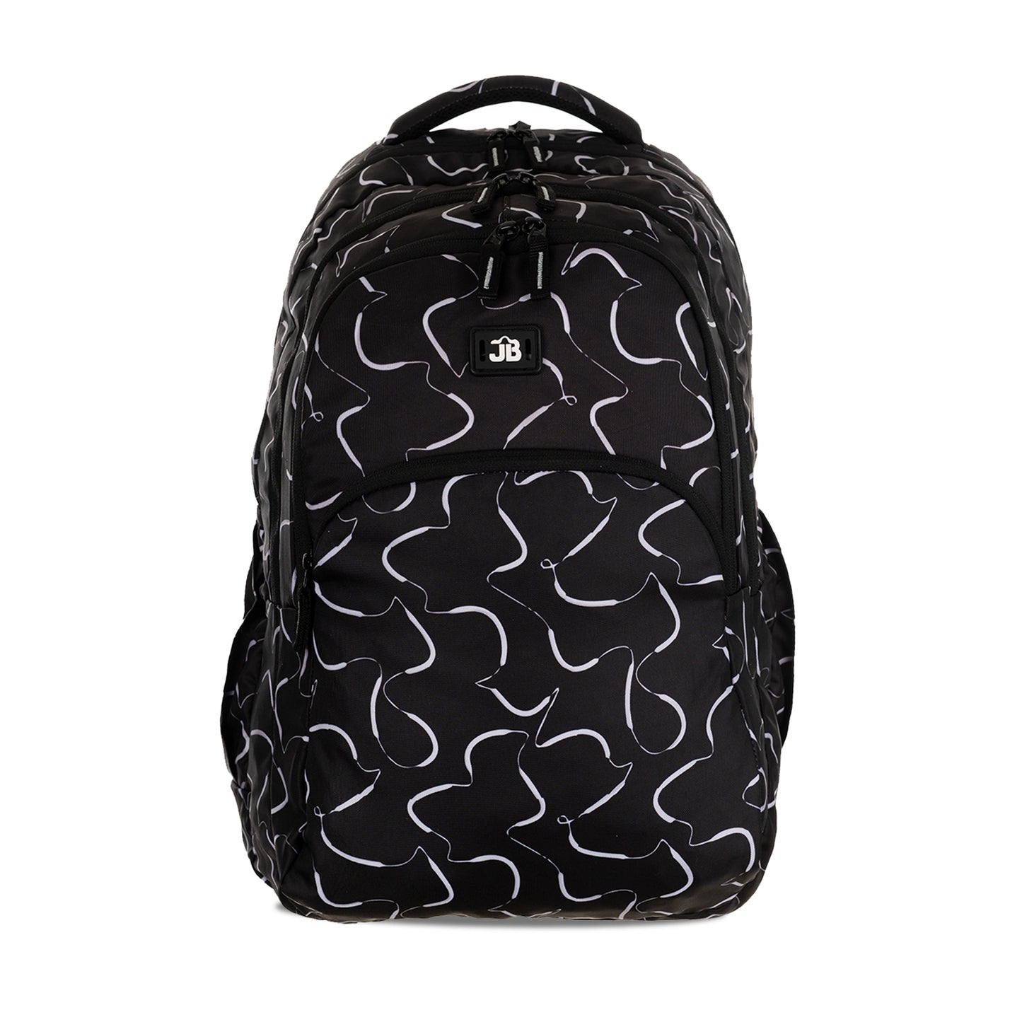 JB Printed (19inch)(47cm) Backpack(4zip) – Stylish & Spacious for School & College