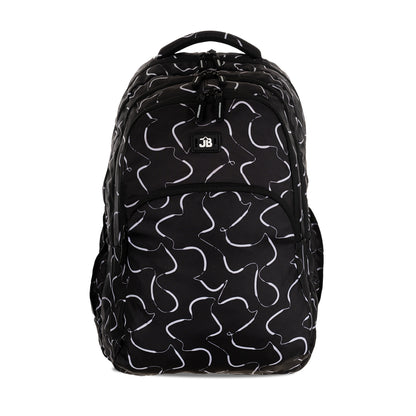 JB Printed (19inch)(47cm) Backpack(4zip) – Stylish & Spacious for School & College