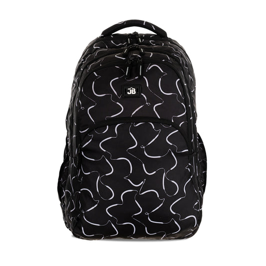 JB Printed (19inch)(47cm) Backpack(4zip) – Stylish & Spacious for School & College