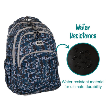 JB Printed (19inch)(47cm) Backpack(4zip) – Stylish & Spacious for School & College