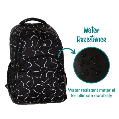 JB Printed (19inch)(47cm) Backpack(4zip) – Stylish & Spacious for School & College