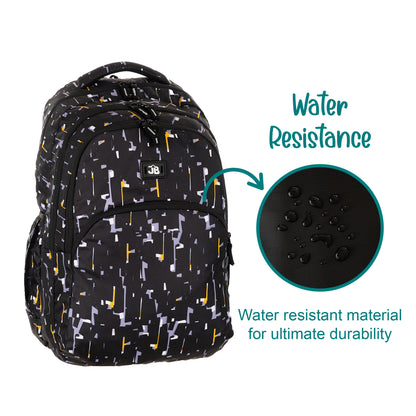 JB Printed (19inch)(47cm) Backpack(4zip) – Stylish & Spacious for School & College