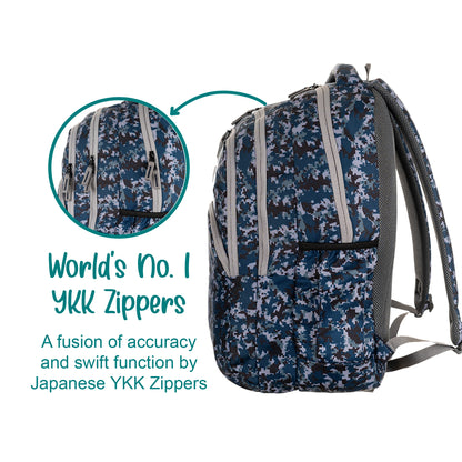 JB Printed (19inch)(47cm) Backpack(4zip) – Stylish & Spacious for School & College