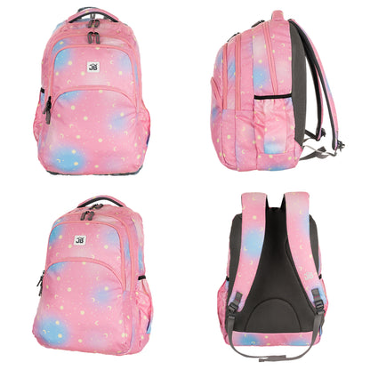 JB Printed (19inch)(47cm) Backpack(4zip) – Stylish & Spacious for School & College