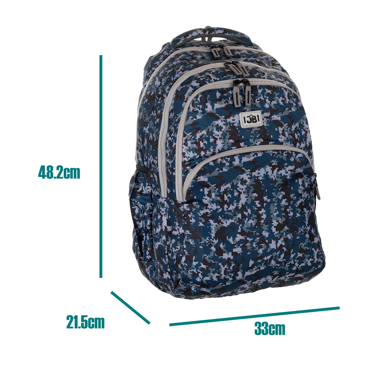 JB Printed (19inch)(47cm) Backpack(4zip) – Stylish & Spacious for School & College