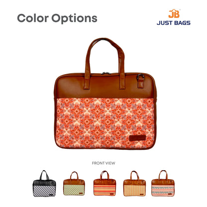 All-Over Printed Foam Leather Office Laptop Bag – Fits up to 15.5" Laptop