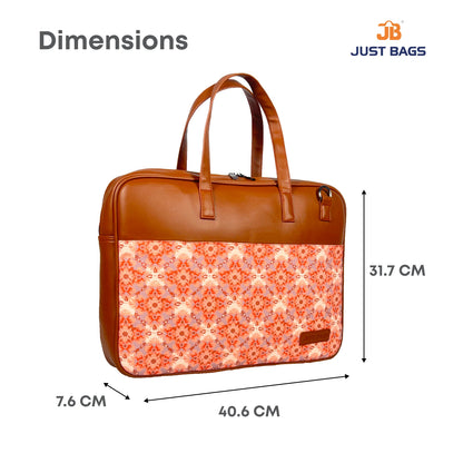 All-Over Printed Foam Leather Office Laptop Bag – Fits up to 15.5" Laptop