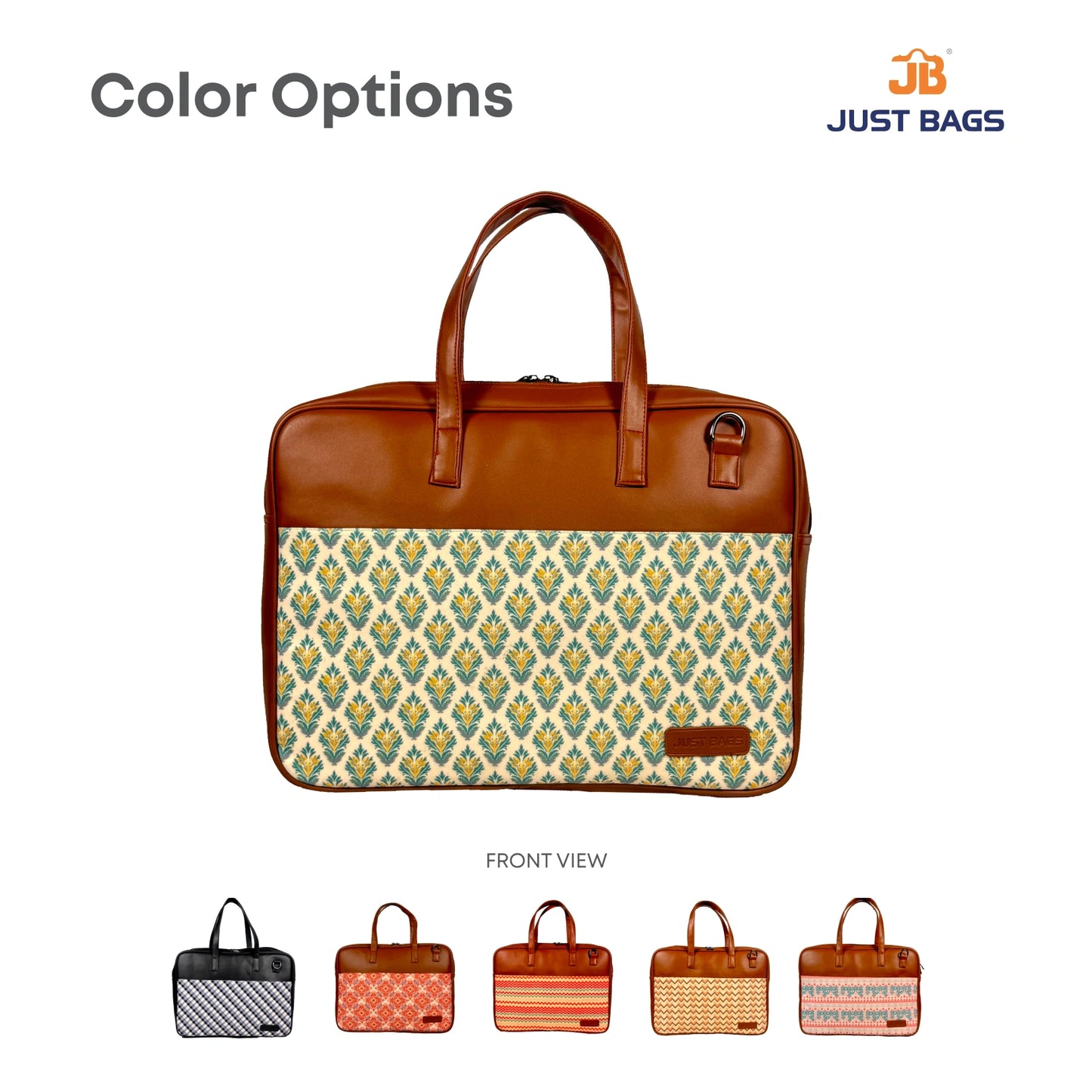 All-Over Printed Foam Leather Office Laptop Bag – Fits up to 15.5" Laptop