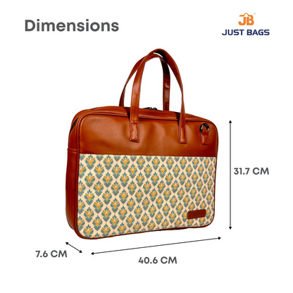 All-Over Printed Foam Leather Office Laptop Bag – Fits up to 15.5" Laptop