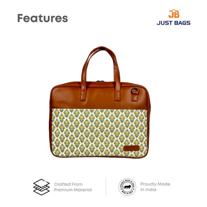 All-Over Printed Foam Leather Office Laptop Bag – Fits up to 15.5" Laptop