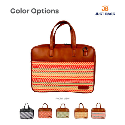 All-Over Printed Foam Leather Office Laptop Bag – Fits up to 15.5" Laptop