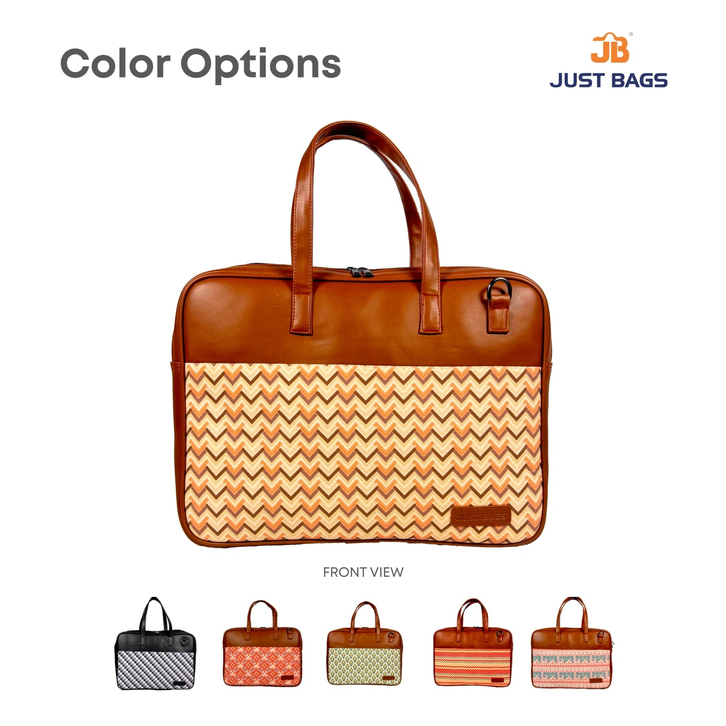 All-Over Printed Foam Leather Office Laptop Bag – Fits up to 15.5" Laptop