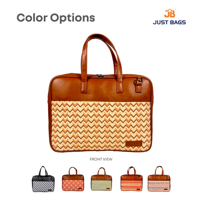 All-Over Printed Foam Leather Office Laptop Bag – Fits up to 15.5" Laptop
