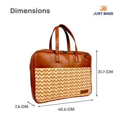 All-Over Printed Foam Leather Office Laptop Bag – Fits up to 15.5" Laptop
