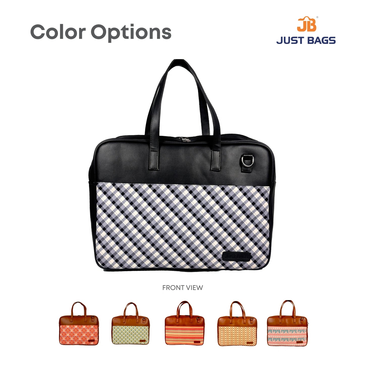 All-Over Printed Foam Leather Office Laptop Bag – Fits up to 15.5" Laptop