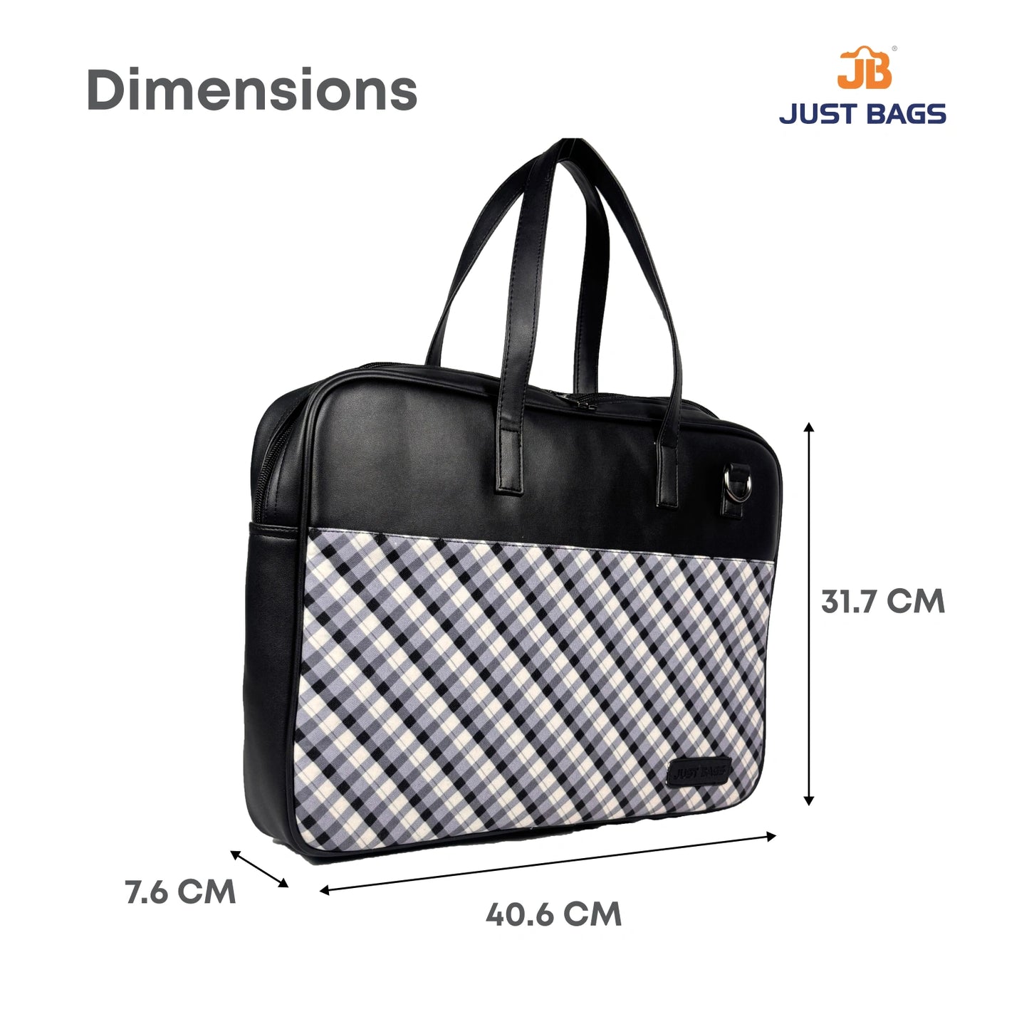 All-Over Printed Foam Leather Office Laptop Bag – Fits up to 15.5" Laptop