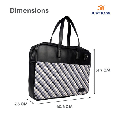 All-Over Printed Foam Leather Office Laptop Bag – Fits up to 15.5" Laptop