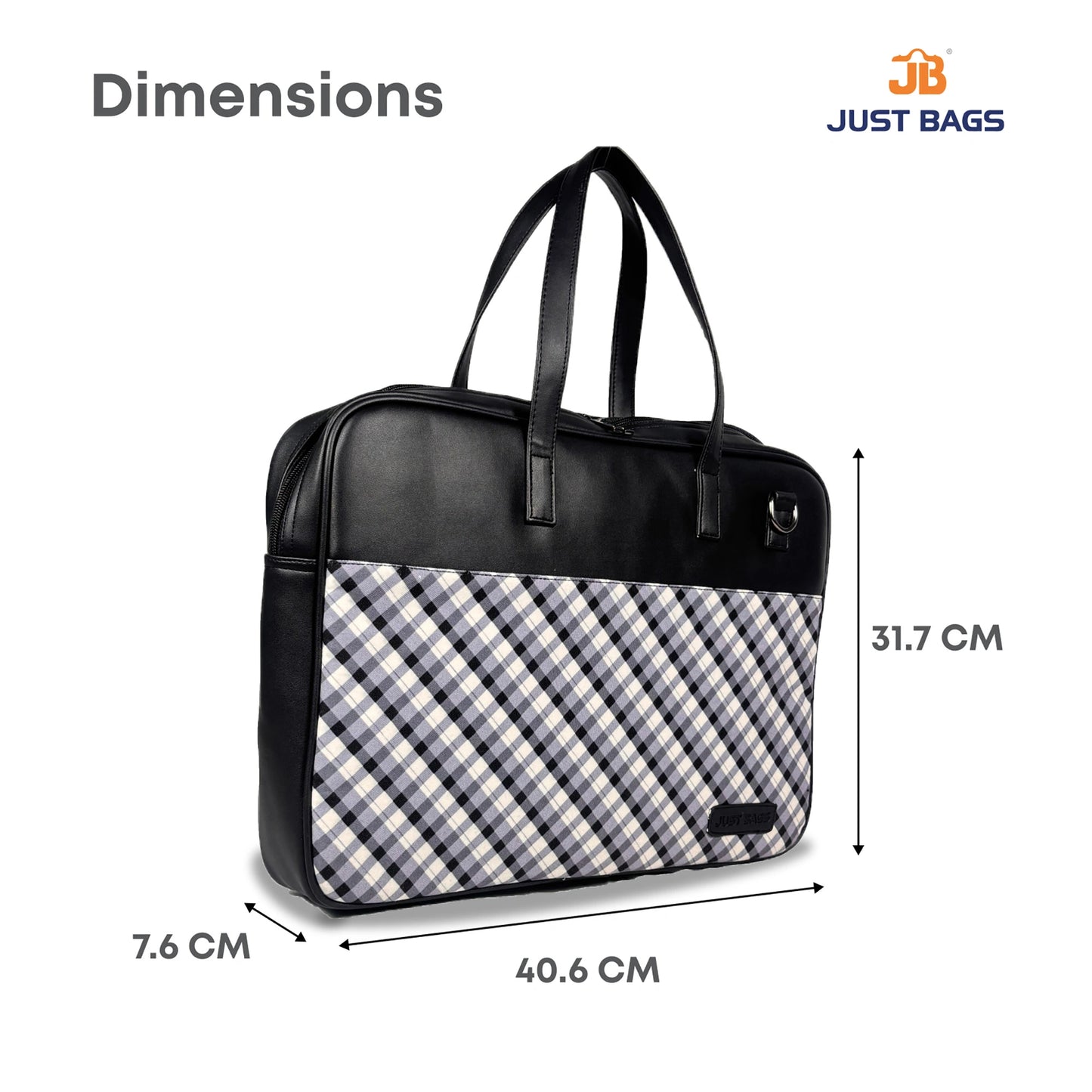 All-Over Printed Foam Leather Office Laptop Bag – Fits up to 15.5" Laptop