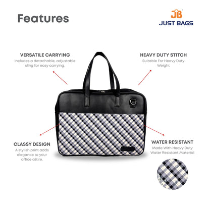 All-Over Printed Foam Leather Office Laptop Bag – Fits up to 15.5" Laptop