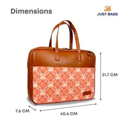 All-Over Printed Foam Leather Office Laptop Bag – Fits up to 15.5" Laptop