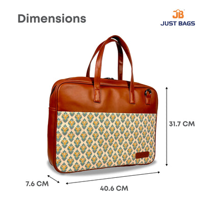 All-Over Printed Foam Leather Office Laptop Bag – Fits up to 15.5" Laptop