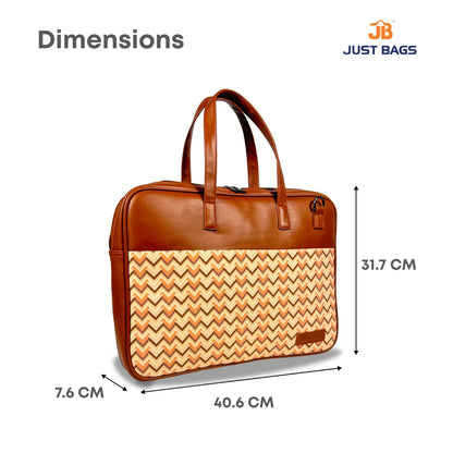 All-Over Printed Foam Leather Office Laptop Bag – Fits up to 15.5" Laptop