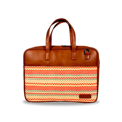 All-Over Printed Foam Leather Office Laptop Bag – Fits up to 15.5" Laptop