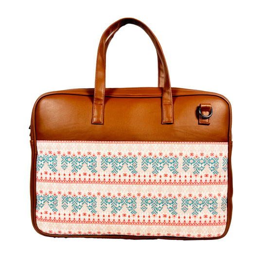All-Over Printed Foam Leather Office Laptop Bag – Fits up to 15.5" Laptop
