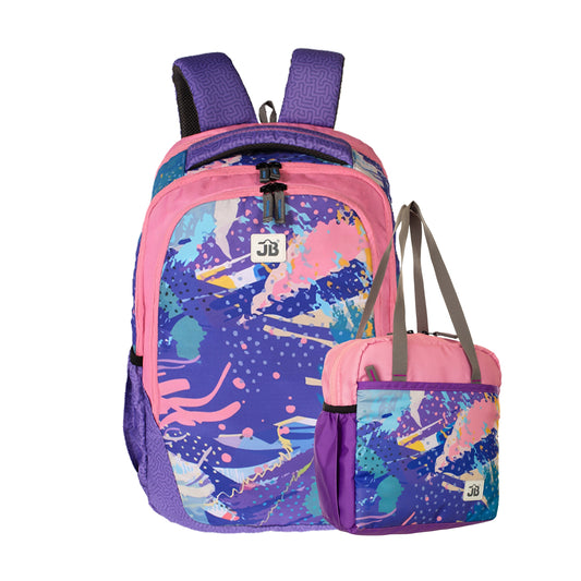 Classic College/School Bag(48cm)(19 inches) & Tiffin Bag(26cm) Combo – Stylish, Durable & Water-Resistant | Lightweight Backpack