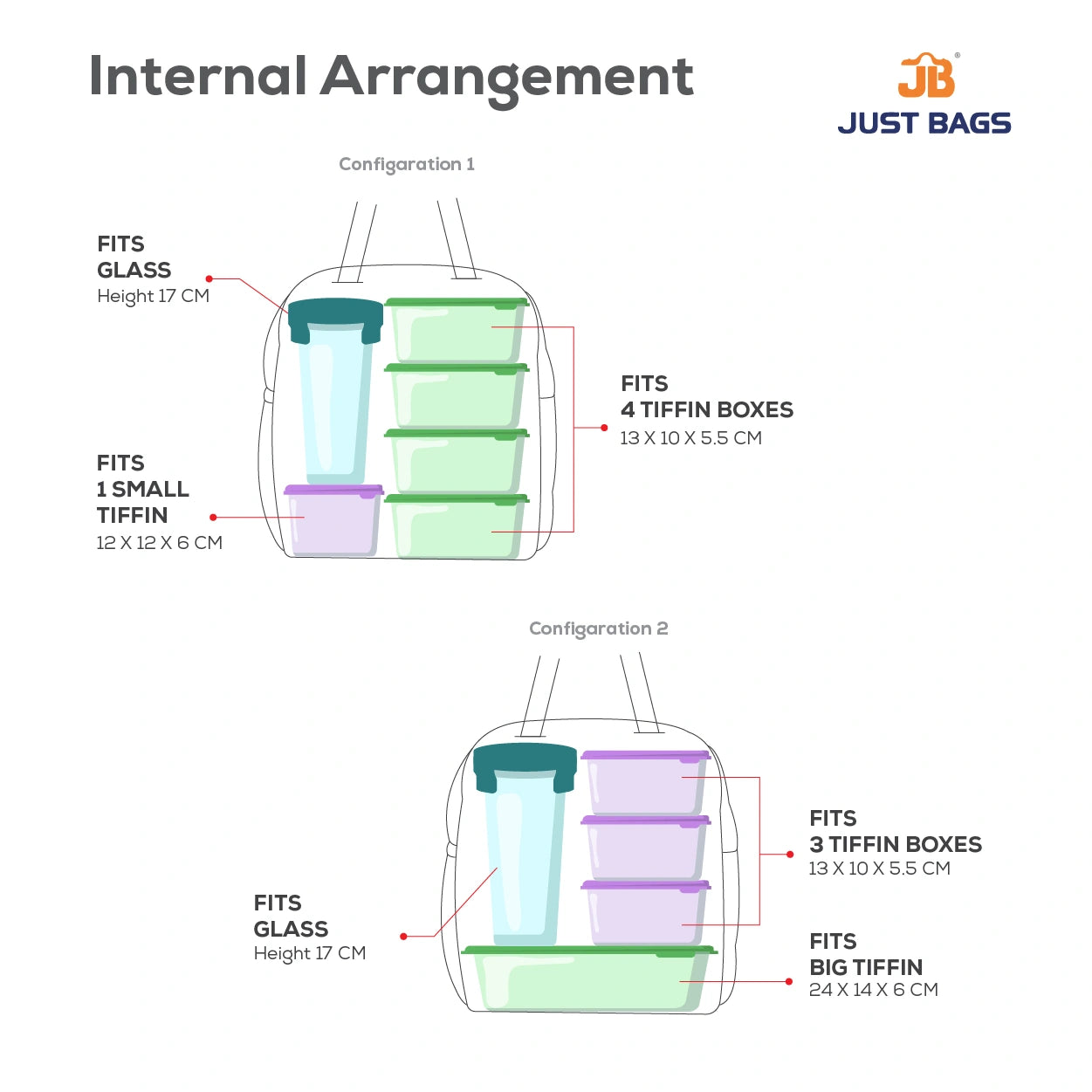 Classic School Bag(38cm)(15 inches) & Tiffin Bag(26cm) Combo – Stylish, Durable & Water-Resistant | Lightweight Backpack