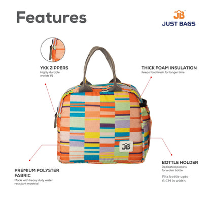 Classic School Bag(43cm)(17 inches) & Tiffin Bag(26cm) Combo – Stylish, Durable & Water-Resistant | Lightweight Backpack