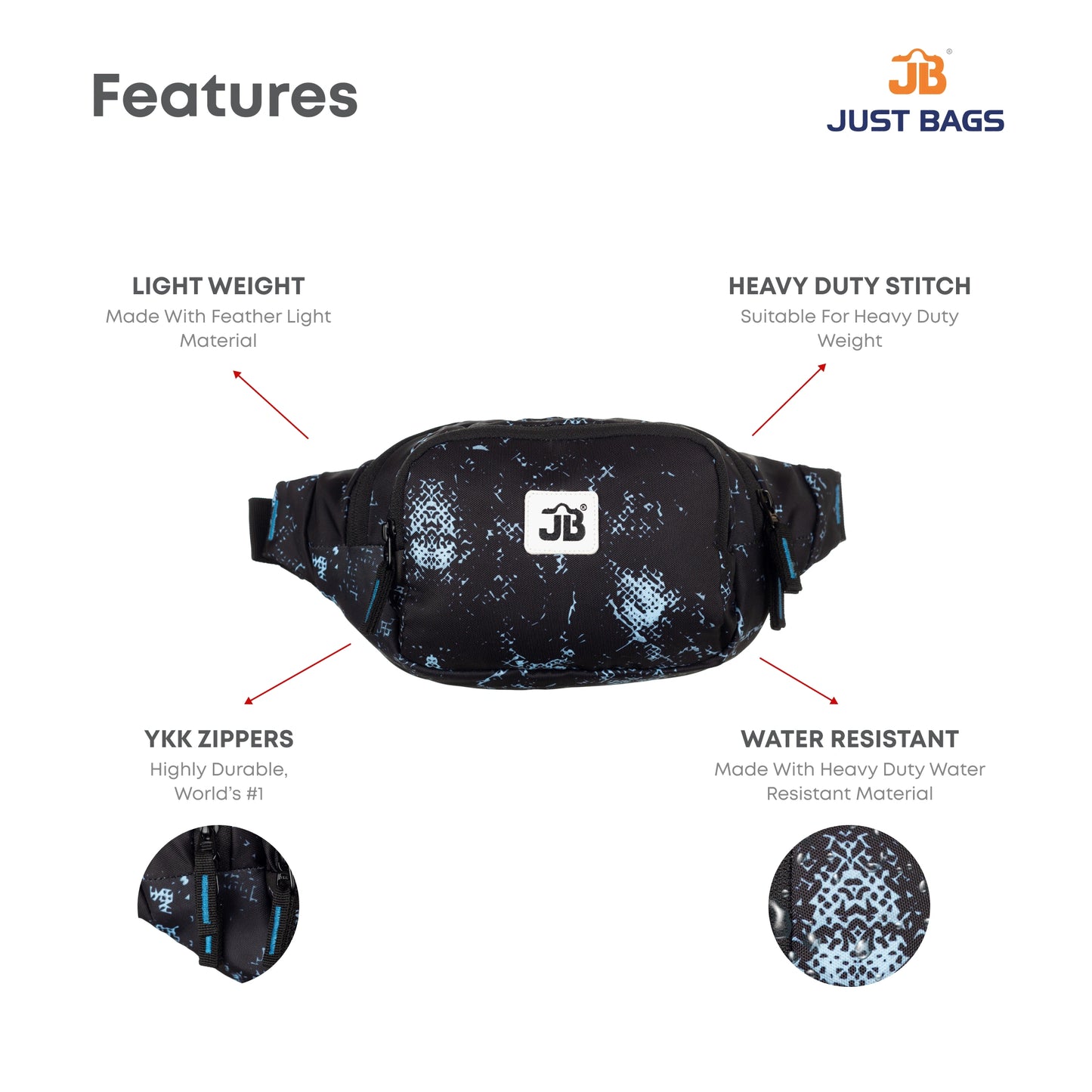 JB Roam Ready Multipurpose Printed Waist Pouch