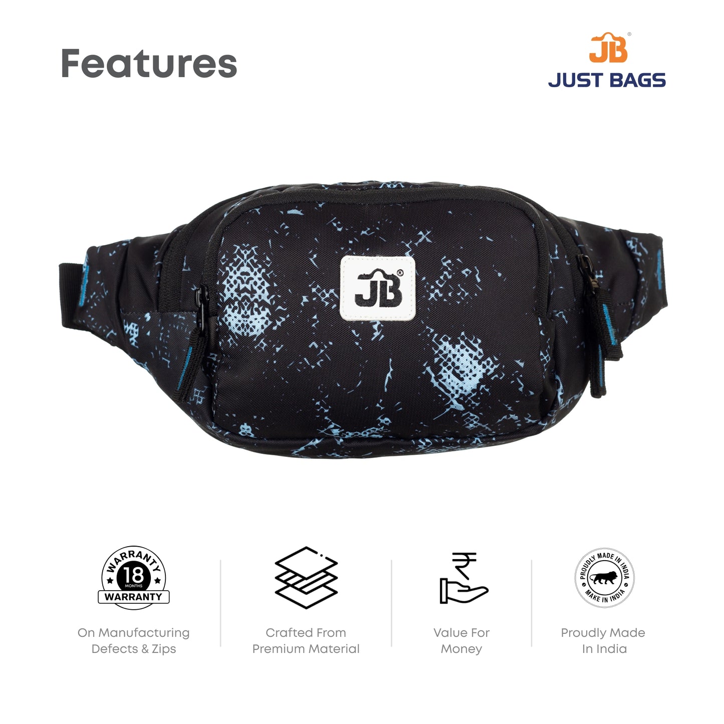 JB Roam Ready Multipurpose Printed Waist Pouch