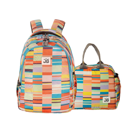 Classic School Bag(43cm)(17 inches) & Tiffin Bag(26cm) Combo – Stylish, Durable & Water-Resistant | Lightweight Backpack