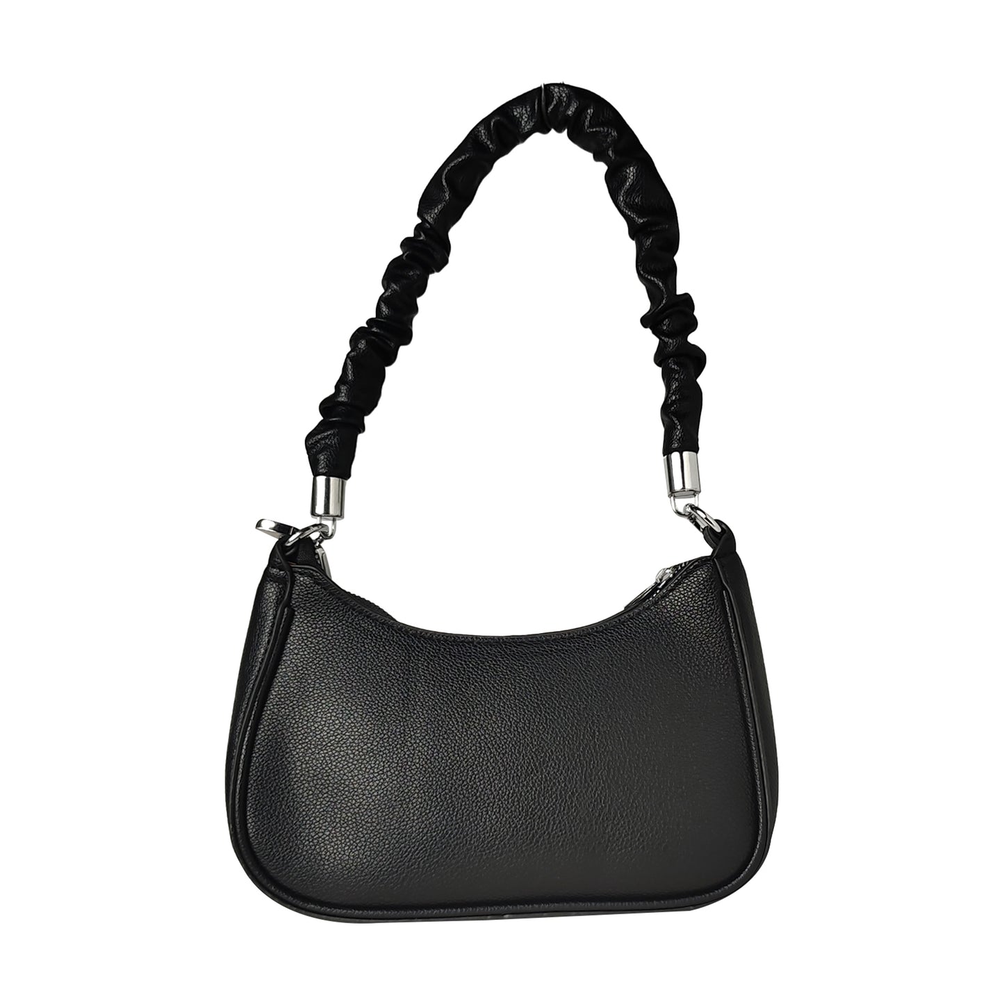 Justbags Elegant Stylish Mini Shoulder Handbag for Women with Zipper- Black