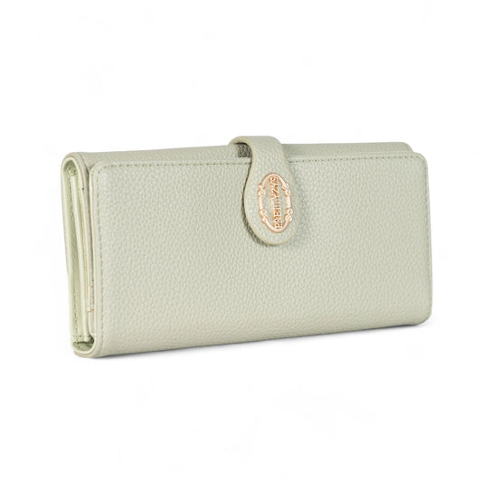 Elegant Flap Women's Wallet with Embellished Tab