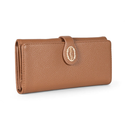 Elegant Flap Women's Wallet with Embellished Tab