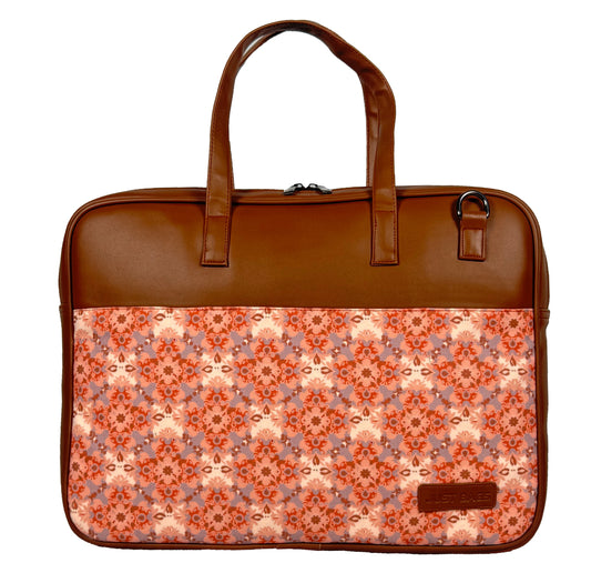 All-Over Printed Foam Leather Office Laptop Bag – Fits up to 15.5" Laptop