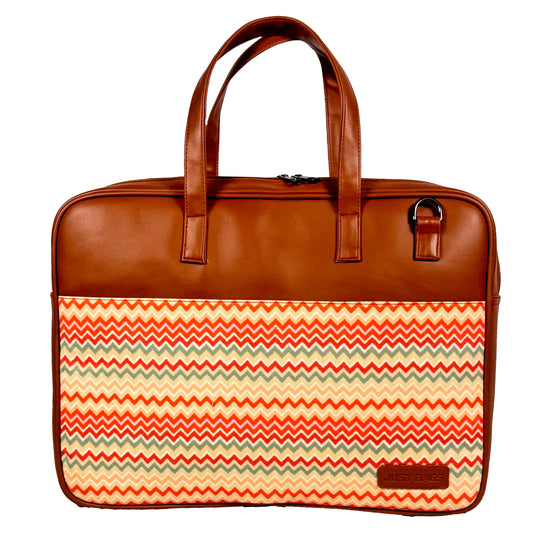 All-Over Printed Foam Leather Office Laptop Bag – Fits up to 15.5" Laptop